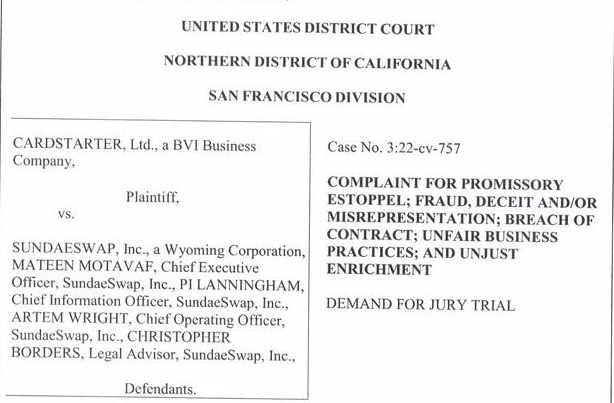 @CalvinsBrew <a href="/BullishDumpling/">Bullish Dumpling</a> <a href="/SundaeSwap/">Sundae Labs 🍨</a> <a href="/adahandle/">$handle</a> Welcome aboard buddy! 

It finally looks as if there's at least one person working at <a href="/sundaeswap/">Sundae Labs 🍨</a> who isn't being sued for Fraud, Deceit, Breach of Contract, Unfair Business Practices and Unjust Enrichment. 🤣🤣   

Strap in for the ride, its going to be wild.