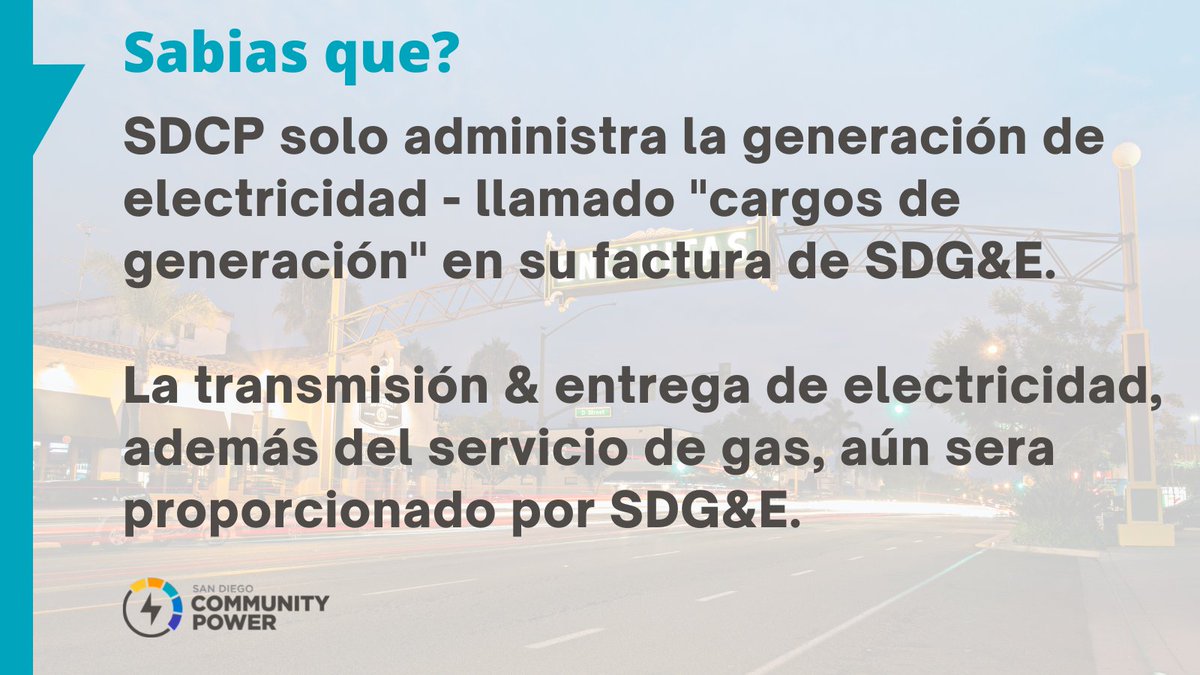 Echa un vistazo a lo que SDCP te cobrara cada mes.