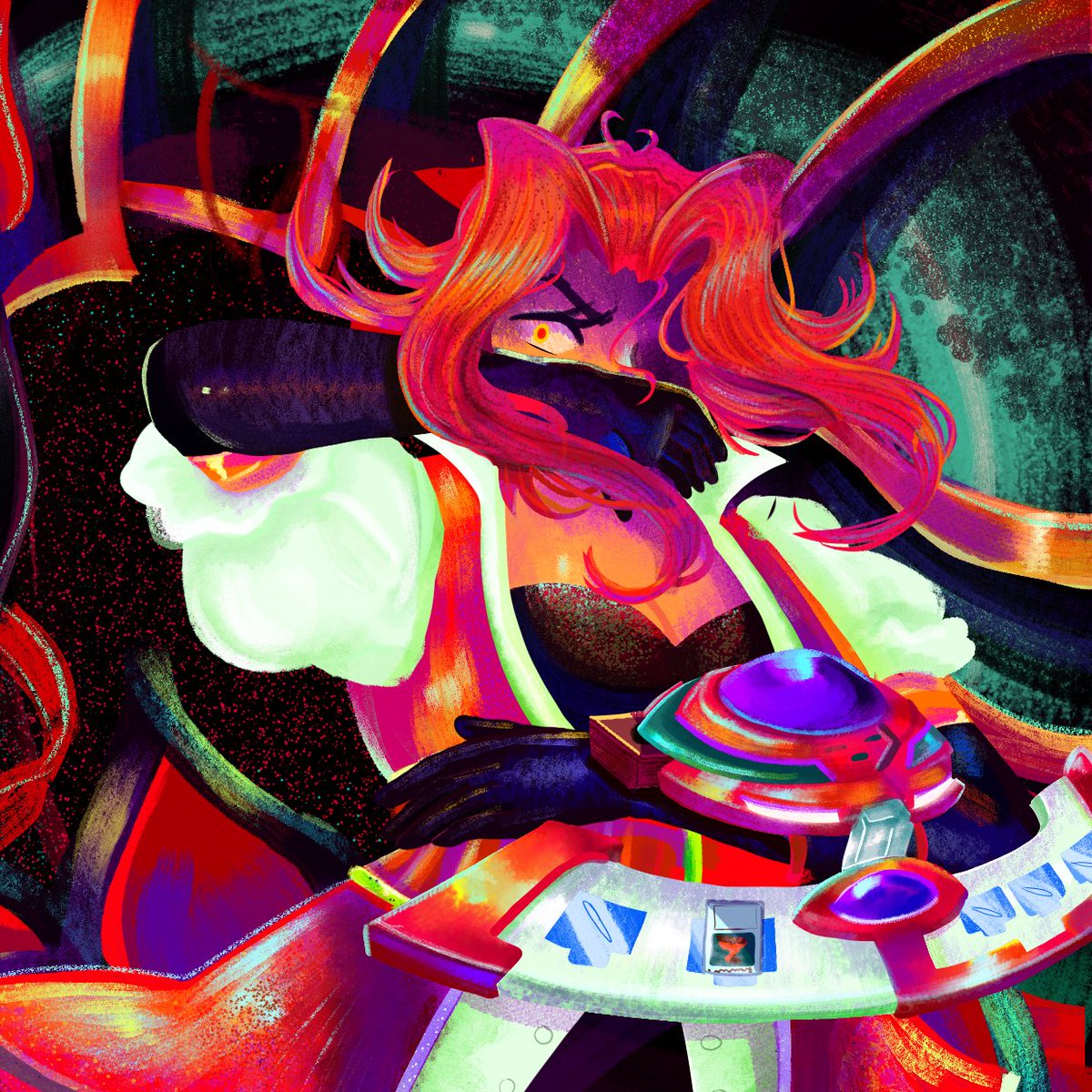 artbygirlpanic's tweet photo. love that i get to post my piece for @YGOLadies ! aki is one of my favorite characters in the entirety of ygo and i think she should have been allowed to be full of terrifying rage the entire time. thank you https://t.co/hBYGLHjwYS