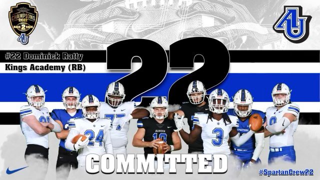 I am happy to say I have made my official decision and have committed to Aurora University <a href="/AuroraU/">Aurora University</a> <a href="/AU_SpartanFB/">Aurora University Football</a> <a href="/DonBeebeNFL/">Don Beebe</a> <a href="/SCcoachEvans/">Jeremy Evans</a> <a href="/CoachADobson/">Coach Andre Dobson</a> <a href="/coachkeithallen/">Keith Allen</a>