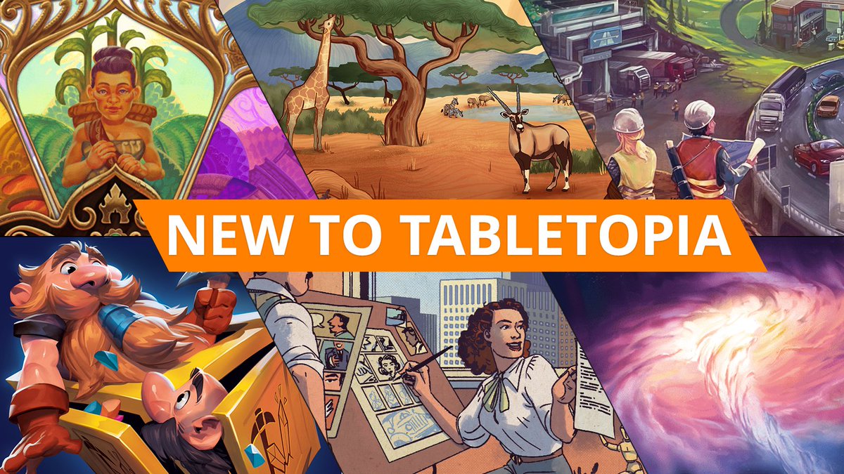 Check out these games new to Tabletopia! 🎲

Buru 🛕
Savannah Park 🦒🦓
Autobahn 🚗
Quartz: The Dice Game 💎
Age of Comics: The Golden Years 💭💥
The Paradox Initiative 🌌