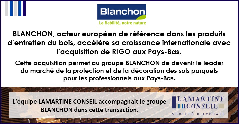 LC_avocats's tweet photo. [Deal] Nouvelle acquisition pour Blanchon Groupe aux Pays-Bas cette fois-ci - @LC_avocats était aux côtés du groupe.
👉 https://t.co/4uDZIsdIpy https://t.co/Vtm3UhIxHw