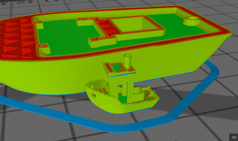 MatterControl has been able to print a 20% 3DBenchy for years. :)

Support for thin walls and merging overlaps are the default settings.