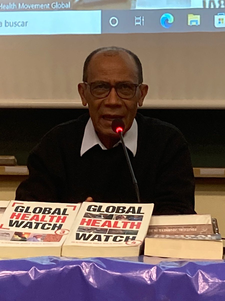 PHMglobal's tweet photo. "Global Health Watch shows us the reality of our times. I hope we will continue our struggle for people's policies," says @RomanVegaR, Global Coordinator of PHM, at the launch of #GHW6. https://t.co/fw92w2RcB8