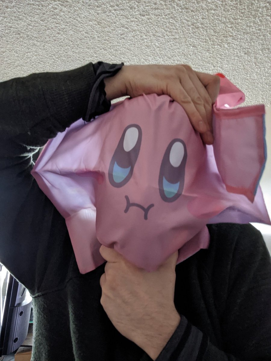 itsGrimpen's tweet photo. Kirby's new Manhunt style art direction is very very startling. #manhunt #kirby #nintendo #rockstar #bag #facebag #twitch #videogames
https://t.co/kNGnawOBBP https://t.co/WdjXlaWkaD