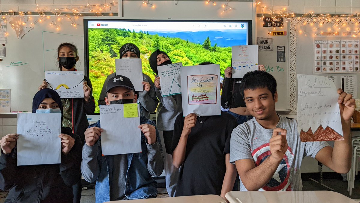 Proud of these kids and their hard work on Mt. Everest haikus! <a href="/GrangerIPSD204/">GrangerMiddleSchool</a>