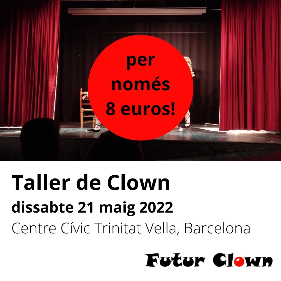 futurclown's tweet photo. Taller Iniciació al Clown com a eina d'autoconeixement, de 8 hores. 
El preu habitual d'aquest taller és de 60 euros. Aprofita a fer-lo per 8 euros al Centre Cívic de Trinitat Vella! @cctrinitatvella
Més informació a https://t.co/KfA2AMUrO7
#trinitatvella #santandreu #clown https://t.co/KI25FOIKXQ