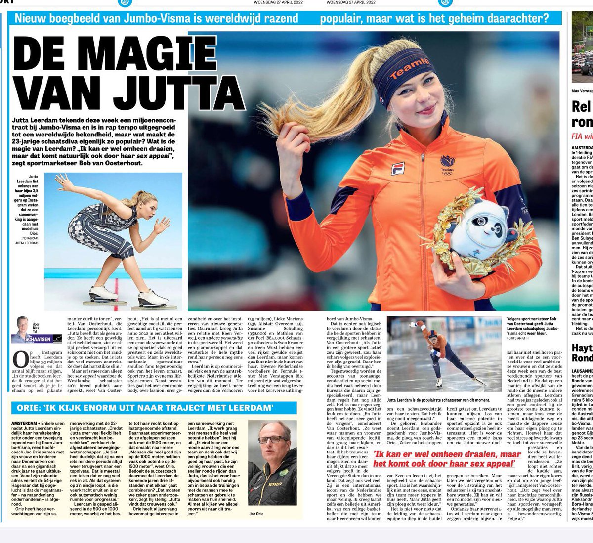 Mooi om met <a href="/NickTol1/">Nick Tol</a> te hebben mogen sparren over de indrukwekkende, internationale ‘cocktail’ die @JuttaLeerdam_ heet: ultieme topsportmentaliteit, the looks, personality, fashion, girlpower, professionele fan-approach en bovenal (en altijd centraal) winnennn!