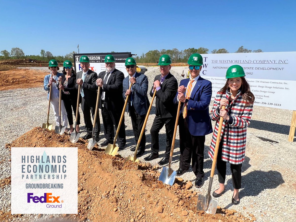 Happy Groundbreaking Day to our friends at FedEx Ground! 

They broke ground this morning at 4676 Tennessee Avenue on a 48.56 acre, 240,000-square-foot distribution center! Their new location will turn over 7,300 package PER HOUR working seven days a week!