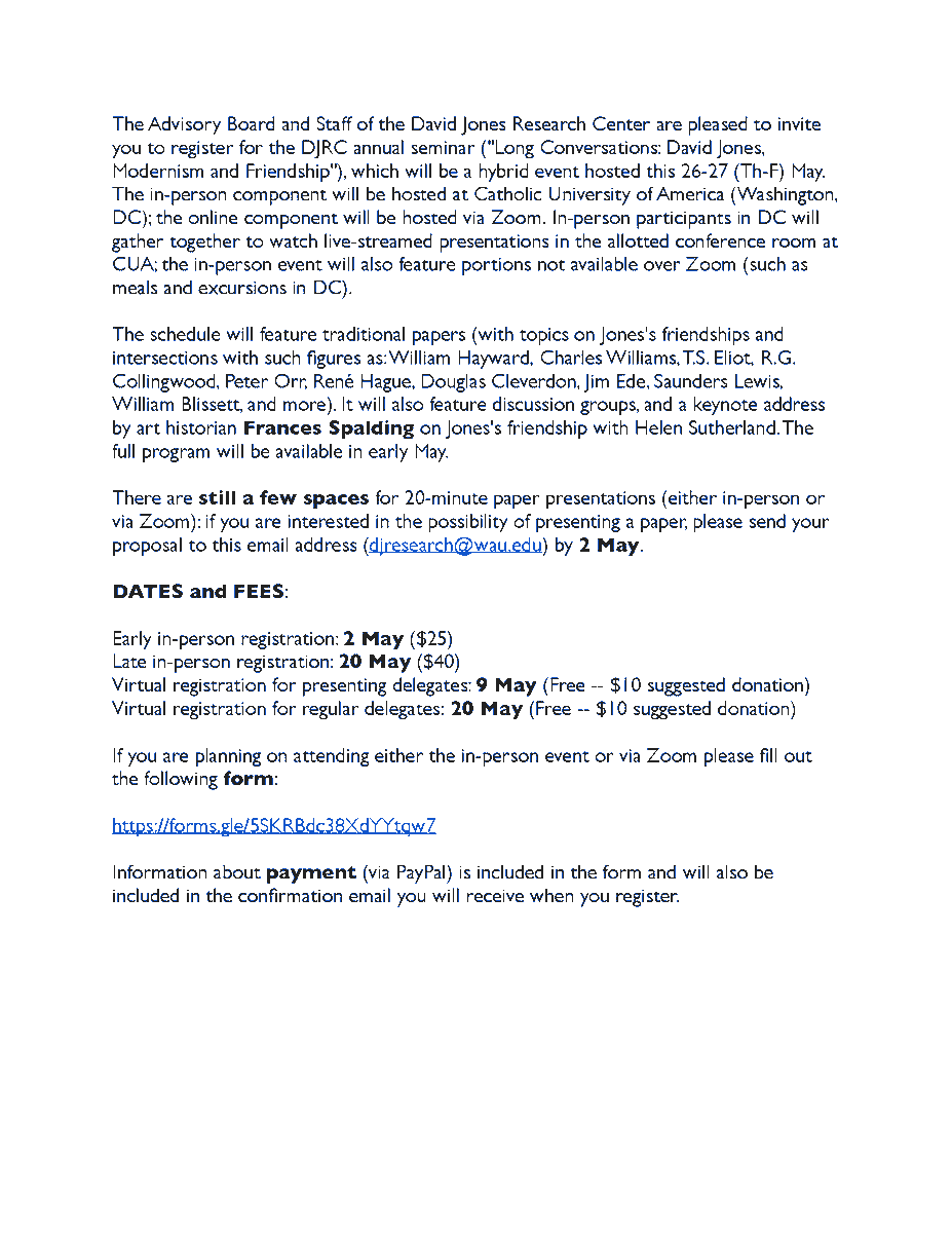 davidjonessoc's tweet photo. Hi everyone! We hope you'll join for the 2022 DJRC seminar on 26-27 May. More info in the image below. Register for attendance in person (at Catholic U, Washington, DC) or virtually via this form: https://t.co/LI3ECxxzBU https://t.co/AYptGkhbm6