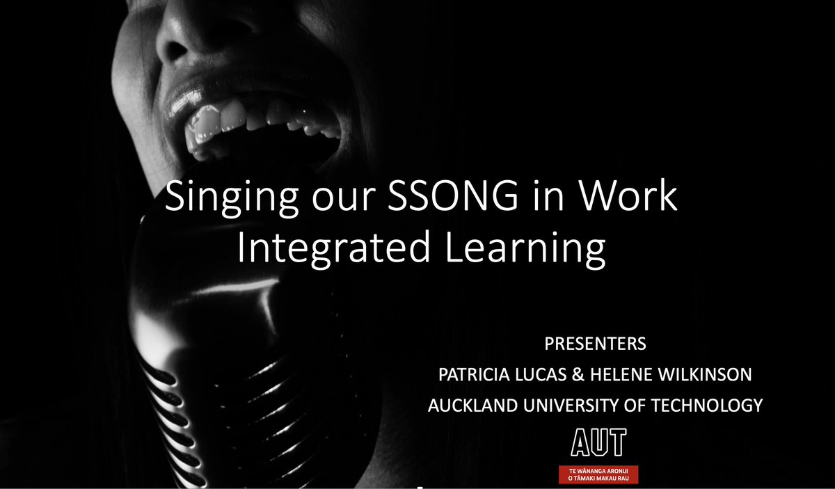 WILNZ conference last presentation of day one. Done! Acknowledging my awesome AUT colleague and friend - Helene Wilkinson 🌻🌻