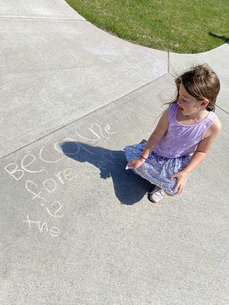 Yesterday was bubbles and budding reading today is chalk! #isdfirst #isdstrong