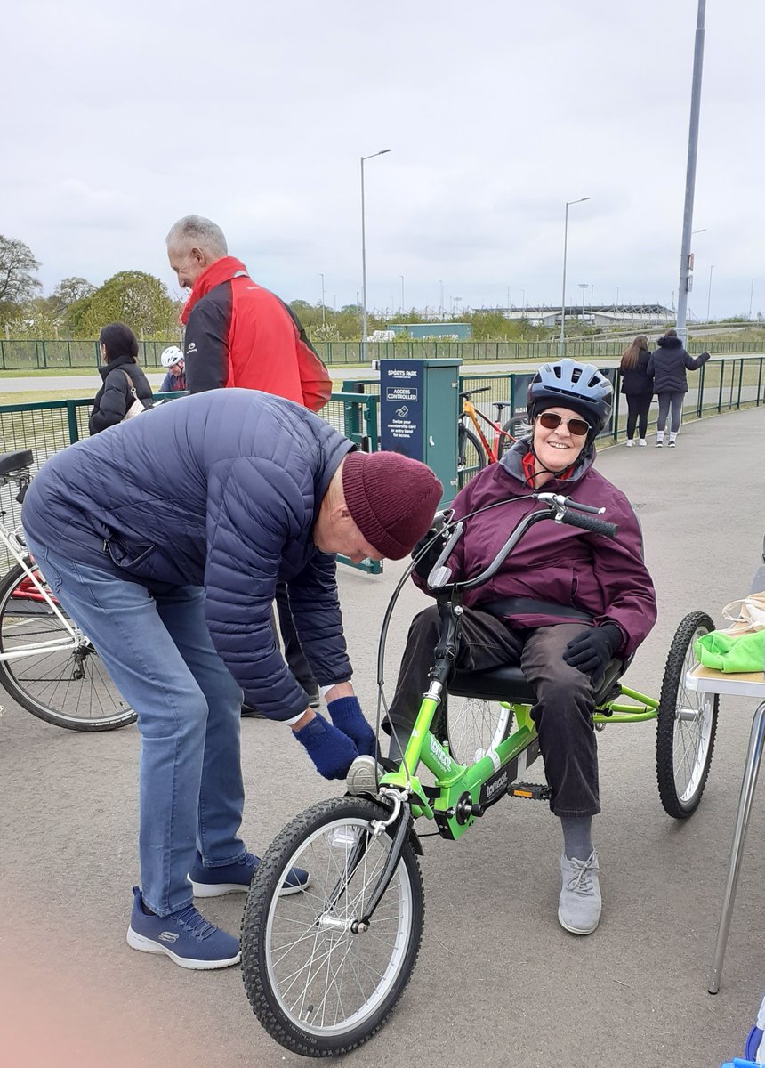 Darragh was definitely King of the Track (Mountains) today (only cyclists will know 😉)
The VanRaam is back! A great day on the track with new and existing participants.  #inclusivecycling #wheelsforall #cycling #differentstrokes #colchester #colchestersportspark #volunteering