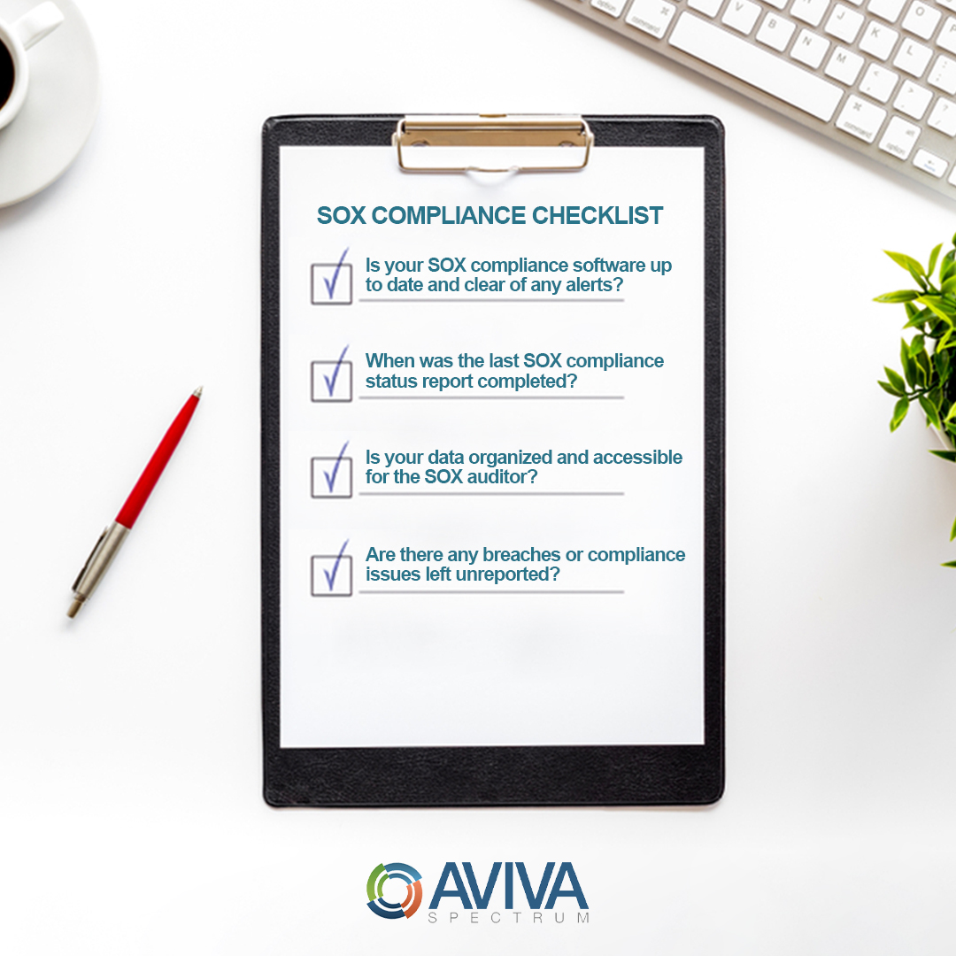 It’s never a bad idea to make a SOX compliance checklist. Here are some suggestions and compliance best practices👇 

#LA #Losangeles #transformation  #soxact #sox2002 #soxsummary #soxsection404 #soxpdf #soxinternalcontrols #soxrequirements