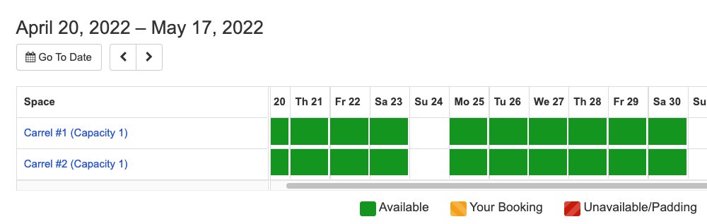 springshare's tweet photo. Our April code release has some awesome new features coming your way including a #LibCal feature to turn a space booking to a daily one! Great for those libraries who allow patrons to reserve a study carrel or room for single-multiple days.
https://t.co/g8lQVpUZOp https://t.co/R3gGSma4Ox