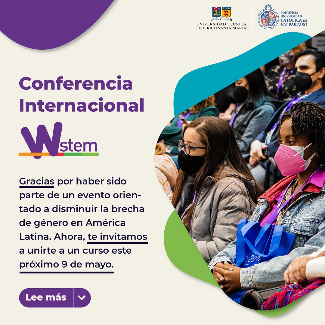 WSTEMproject's tweet photo. Agradecemos a todos los asistentes de la Conferencia Internacional W-STEM. Y ahora, los invitamos a participar de una Red de Mentorías el 9 de mayo. Inscríbete en https://t.co/iuX9NlL2j8
#STEM #WSTEM #womeninstem #womeninscience #womenintech #womenengineer #Erasmusplus #PUCV https://t.co/DqnTyVK7wC