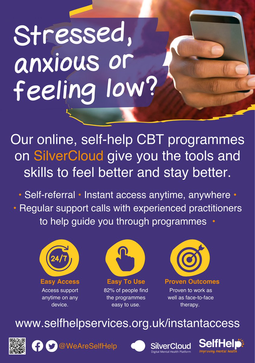 BeckyMSV's tweet photo. Silvercloud is a new digital Mental Health service for all residents with a Manchester based GP -  @WeAreSelfHelp have a range of services to support positive mental health and wellbeing #mentalhealth #wellbeing #manchester https://t.co/wKaL82dXhT