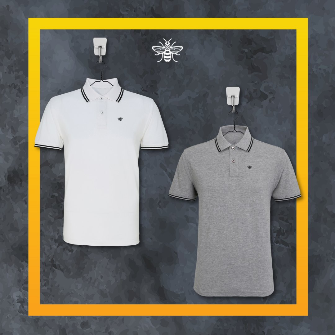 bee_manc's tweet photo. Want a smart way to show that you're a proud mancunian? Try one of our bee manc polos, which come in a range of colours 🐝 #Polos #BeeManc #Manchester https://t.co/7IVPEI8pGC