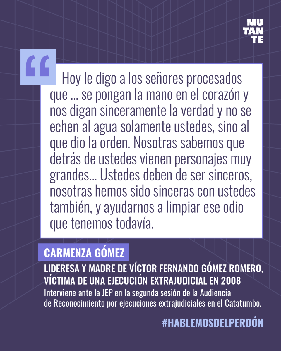 MutanteOrg's tweet photo. ❗Desde ayer, familiares de las víctimas se han parado frente a los militares que asesinaron u ordenaron el asesinato de sus seres queridos, y han contado sus historias y necesidades. Esto durante la Audiencia de Reconocimiento por ejecuciones extrajudiciales en el Catatumbo: https://t.co/NAhgCAIDpP