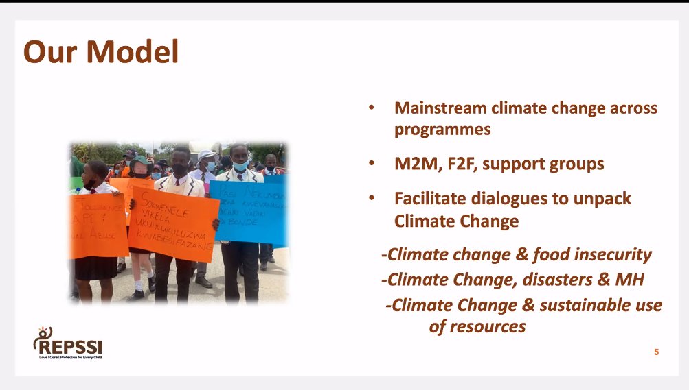 Climate change should be mainstreamed across mental health and psychosocial programmes. <a href="/REPSSI/">REPSSI</a> is doing so by facilitating dialogue on climate change &amp; incorporating indigenous knowledge systems - <a href="/jfani_matenga/">@Nafanawose</a> #mentalhealth #climatechange #keepingourplanetinmind #mhpss