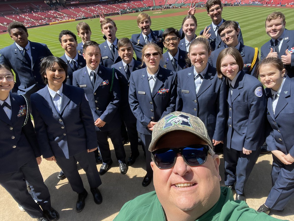 Marquette High School AFJROTC doing the colors at the Cardinals game today.  What a great day to be a MUSTANG!!