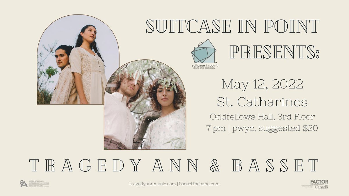 suitcaseinpoint's tweet photo. Join us Thursday May 12 LIVE in the The Green for an @inthesoilfest FUNraiser featuring Tragedy Ann and Basset!

Doors at 7pm ~ Pay-what-you-can (suggested $20 per person).

🎟️ https://t.co/kB3SpedbBG https://t.co/30zgYNGGd5