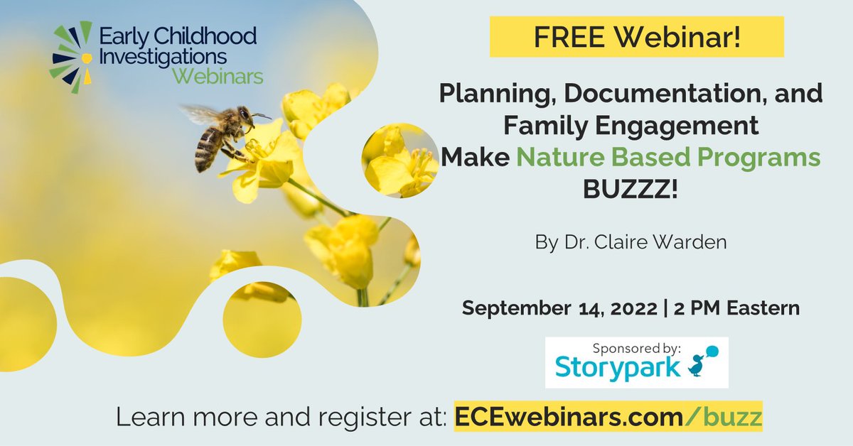 Do you hear the HUMMMMM coming from #naturebased #earlychildhood programs? It's the sound of planning, documentation &amp; family engagement! FREE webinar by <a href="/ClaireHWarden/">Claire Helen Warden</a> sponsored by <a href="/storyparkapp/">Storypark</a>! - mailchi.mp/earlychildhood… #earlychildhoodeducation #earlyed #naturepedagogy #ECE