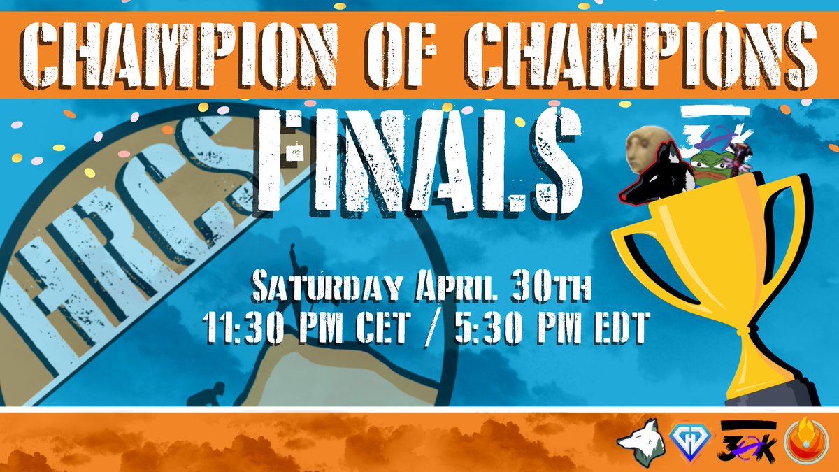 The time has come. Only the best of the best will fight for another $500 prize pool upcoming weekend. Be prepared to watch some great Heroes 30th April - 1st May.

Your contesters: 

ManChickens
pepeSmack
<a href="/30korg/">30K</a> Violet
<a href="/WildHeartEsport/">WildHeart Esports</a> Omega

📺Will be announced on Friday