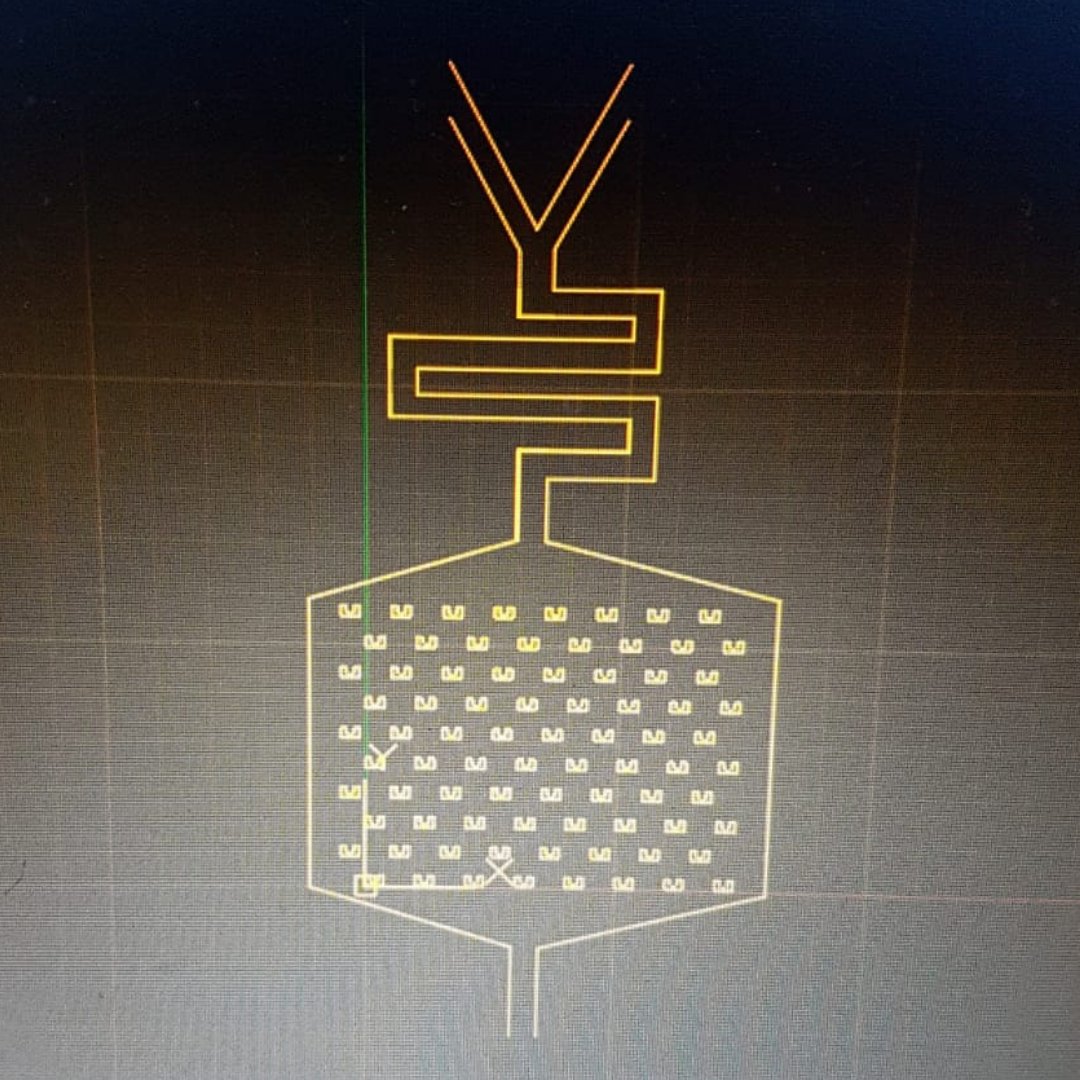teamNoahsArc's tweet photo. Design, test, tweak, repeat...

Our microfluidic traps are designed to hold GUVs in place so we can properly image them 🔬 here's one of our 1st designs... (1/2) https://t.co/RbjXxmf6yg