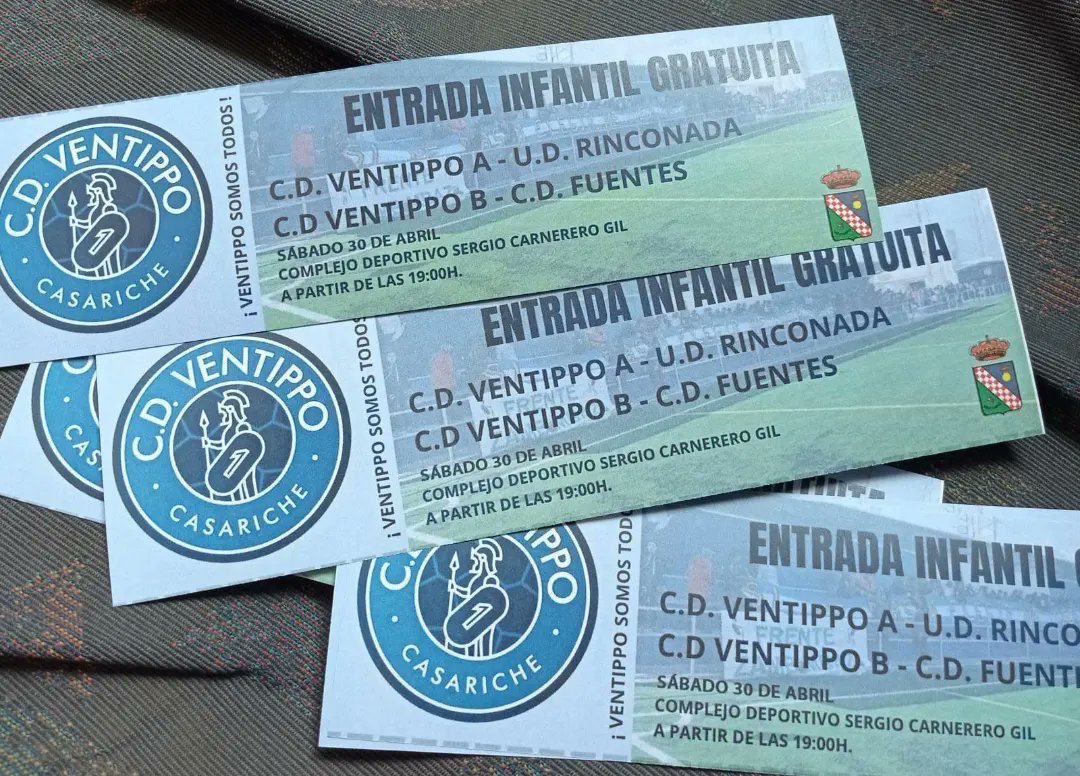 El presidente del CD VENTIPPO se ha citado esta mañana con el director del CEIP Lope de Vega de Casariche y ha entregado entradas para que todos los niños y niñas disfruten del encuentro de este sábado 🆚 UD Rinconada

Un partido vital para el Ascenso
¡OS ESPERAMOS!

#VamosAzules