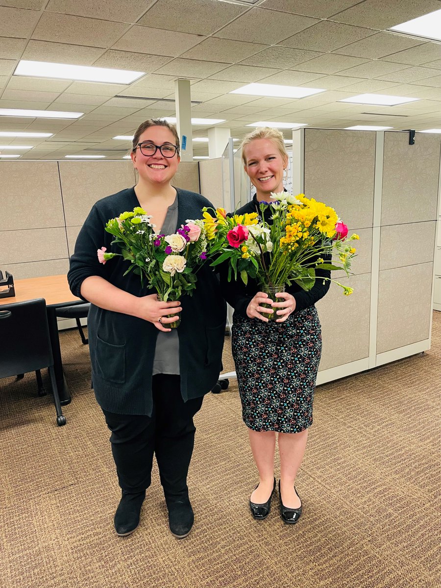 HMS_MI's tweet photo. Check out these FANTASTIC ladies!! Katie and Haley are the backbones of HMS and we couldn't do what we do without them! Thank you both! Happy Administrative Professionals Day!! 💐💜 https://t.co/VO7rqd0z8n