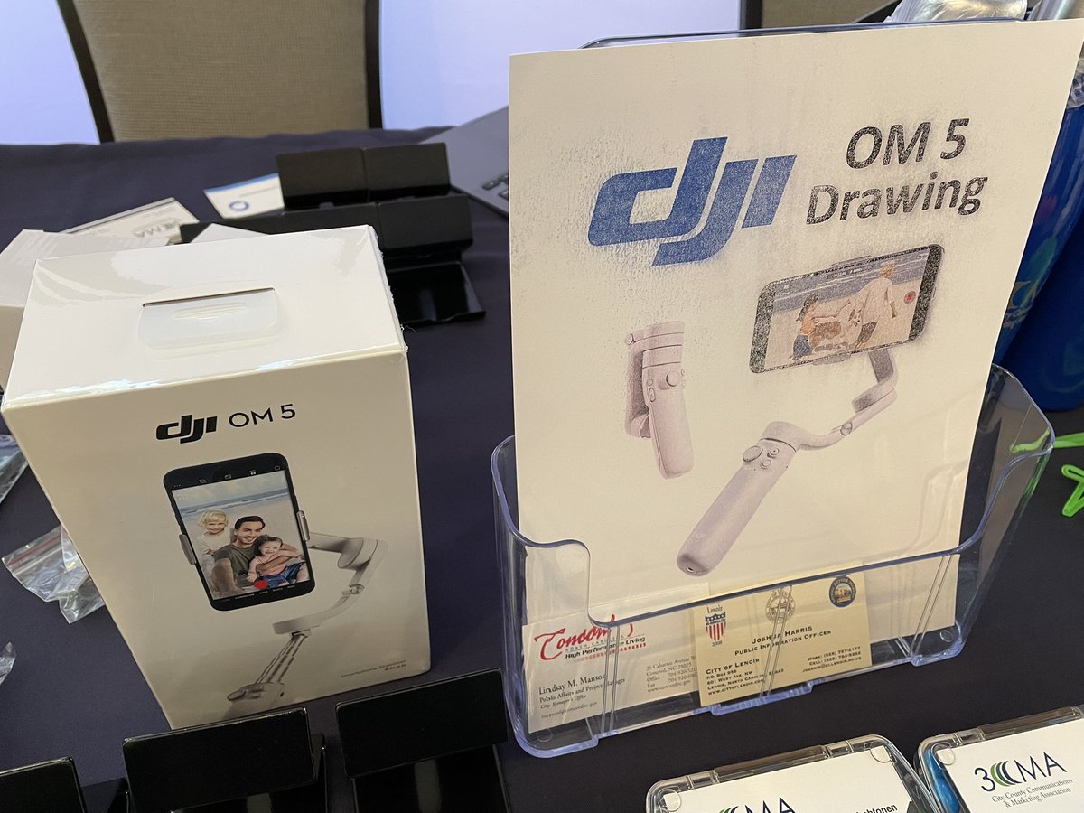 3CMA's tweet photo. In Greenville for the NC3C Annual Conference? Stop by the 3CMA booth for a chance to win a DJI OM 5! #WeGetGov #NC3C https://t.co/Orb8LOPM2Z