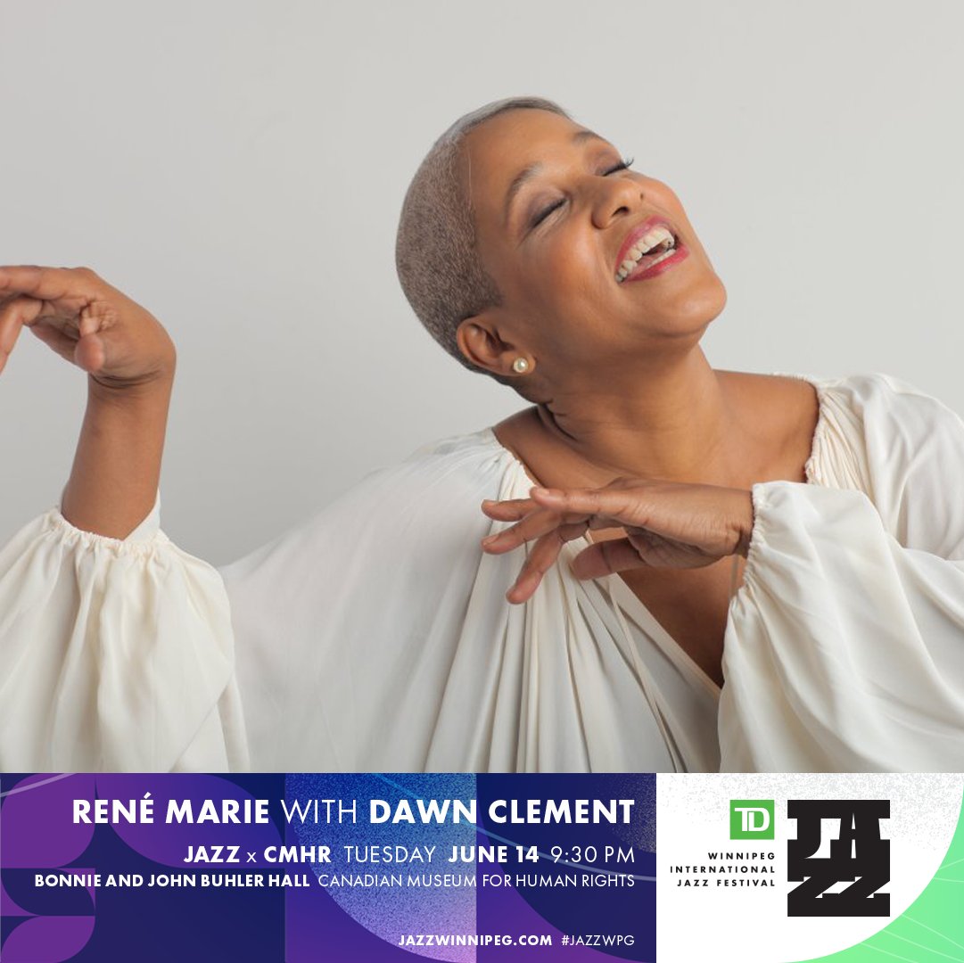 The Melissa Aldana Quartet and René Marie with Dawn Clement play the Canadian Museum for Human Rights on June 14 for Jazz x CMHR, the opening night gala of the 2022 TD Winnipeg International Jazz Festival.

Learn more + get tickets: jazzwinnipeg.com/2022-artists. #jazzwpg