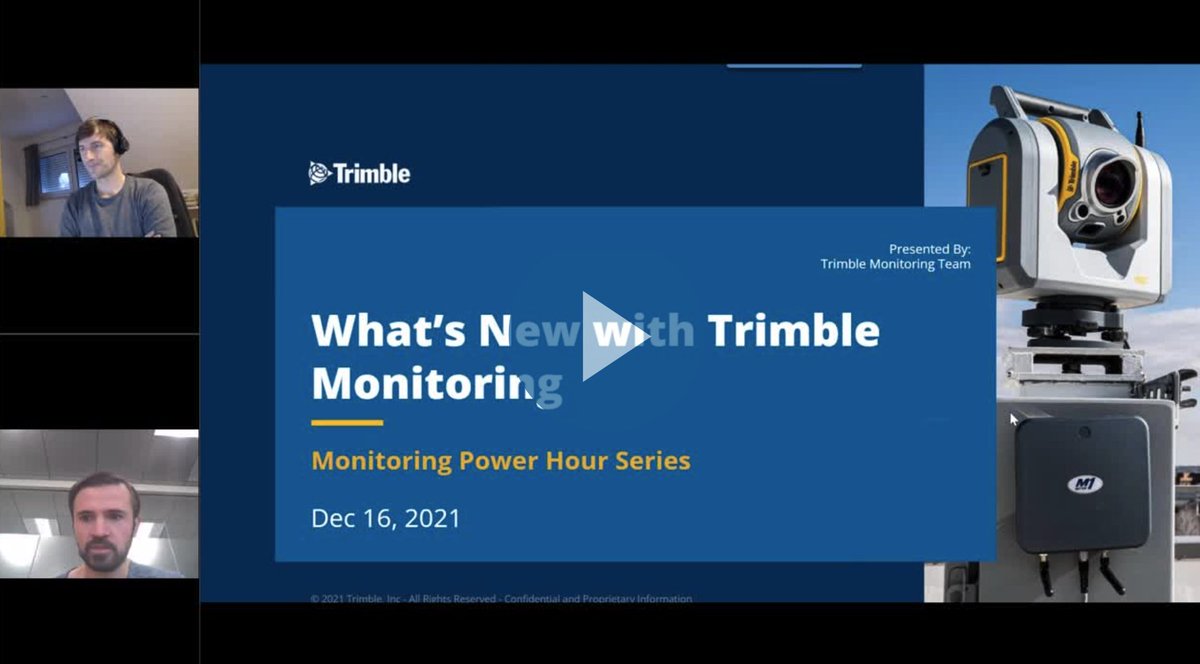 “What’s New with Trimble Monitoring" is an on-demand webinar w/ new ...