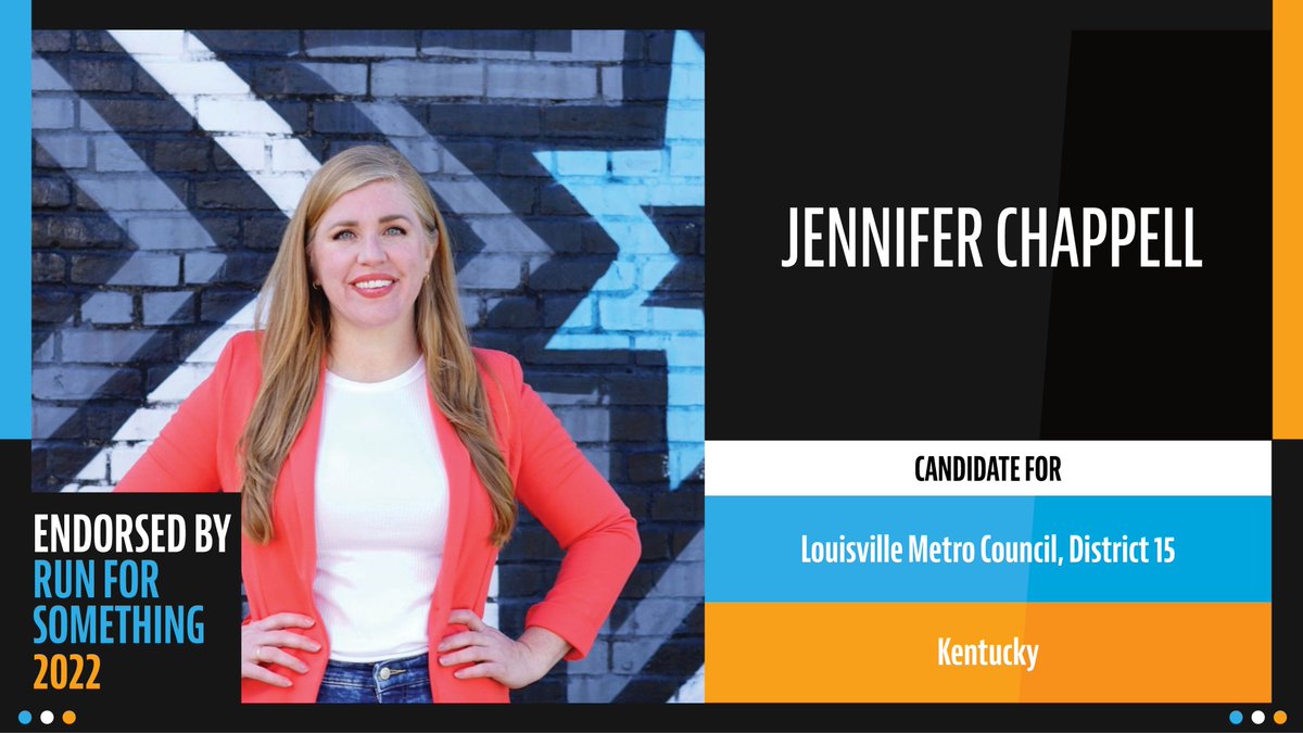 Jennifer Chappell (@chappellfor15) on Twitter photo ⭐ ENDORSEMENT ALERT! ⭐
I'm honored to have received an endorsement from <a href="/runforsomething/">Run for Something</a>. RFS is a nationwide organization that supports young, diverse progressives who will take a leading role in building better communities. ⭐ ENDORSEMENT ALERT! ⭐
I'm honored to have received an endorsement from <a href="/runforsomething/">Run for Something</a>. RFS is a nationwide organization that supports young, diverse progressives who will take a leading role in building better communities.