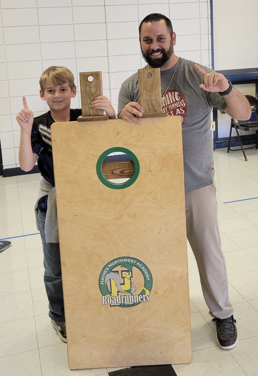 Does your school have a Cornhole Club?! Well, <a href="/haynes_nwa/">Haynes NWA</a> does! Kids teamed up with adults from across the district for a tournament &amp; had SO much fun! @wfisdschools #iamwfisd #growingHaynes #beepbeep <a href="/TristanBrowne/">Tristan Browne</a>