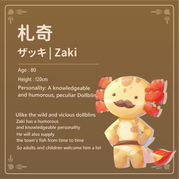 En_DollRoll's tweet photo. 【Character intro: Zaki 】
Zaki: "Good morning Frati! This fishing rod is for you, don’t be dragged by the fish again! ”

#DollsJourney_Origin
#unity
#indiegame https://t.co/h7jUjAOF2c