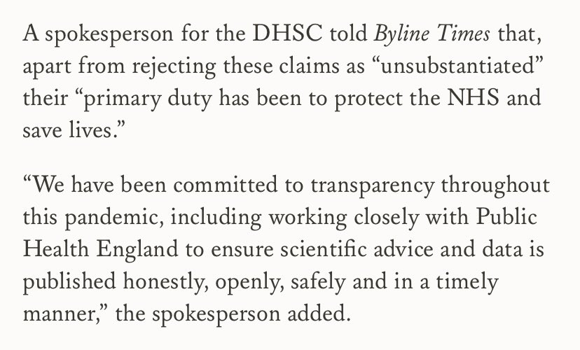 AlisonGeorge10's tweet photo. @dgurdasani1 How convenient for @MattHancock & @Helen_Whately that Public Health England is no more!
The #PHE that wouldn’t give HCWs #PPE to protect them from an airborne🦠 & was ‘involved’ in downgrading #COVID19 from the list of #HCIDs.
Matt ‘Protective Ring’ Hancock must be so relieved! https://t.co/ZLt28KeNg5