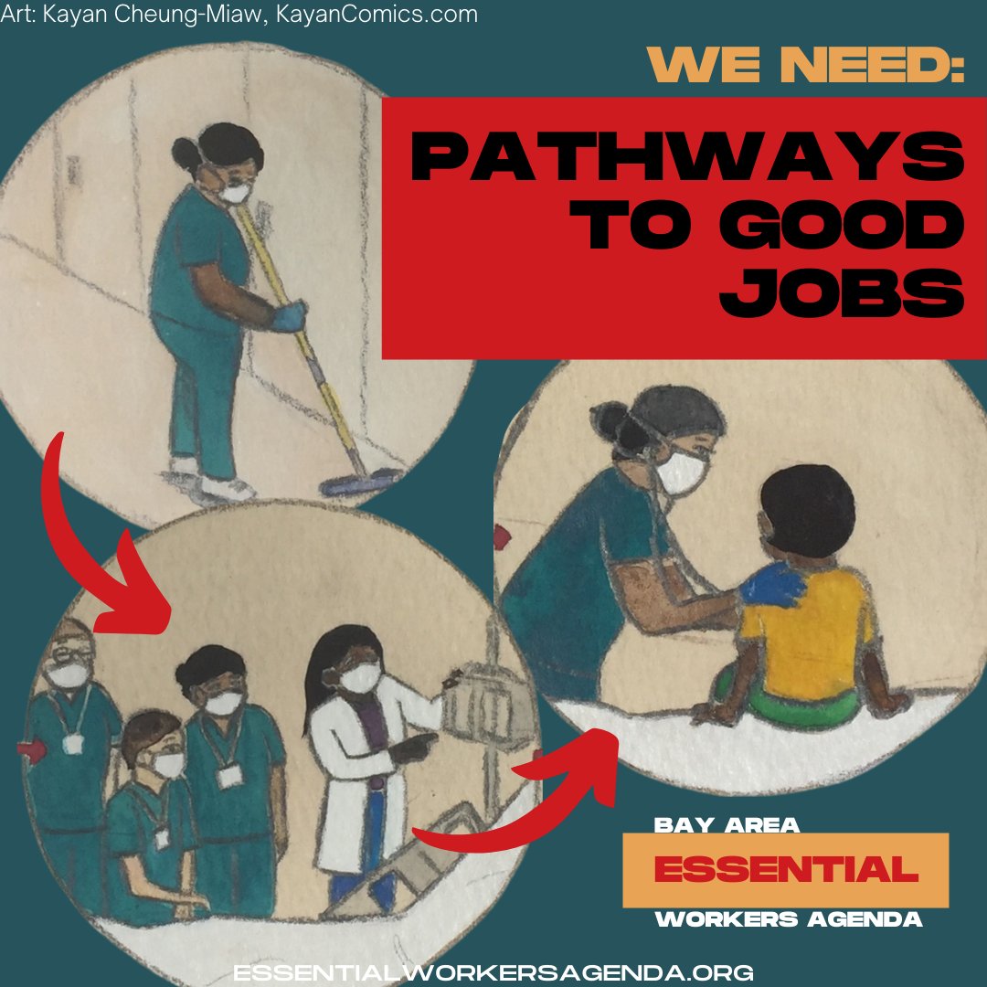 The Bay Area Essential Workers Agenda launched today, representing the needs of immigrant working people & working POC in the Bay Area: 👉🏽Thriving Wages & Benefits 👉🏽Voice & Respect 👉🏽Safety Net for All 👉🏽Pathways to Good Jobs >> essentialworkersagenda.org