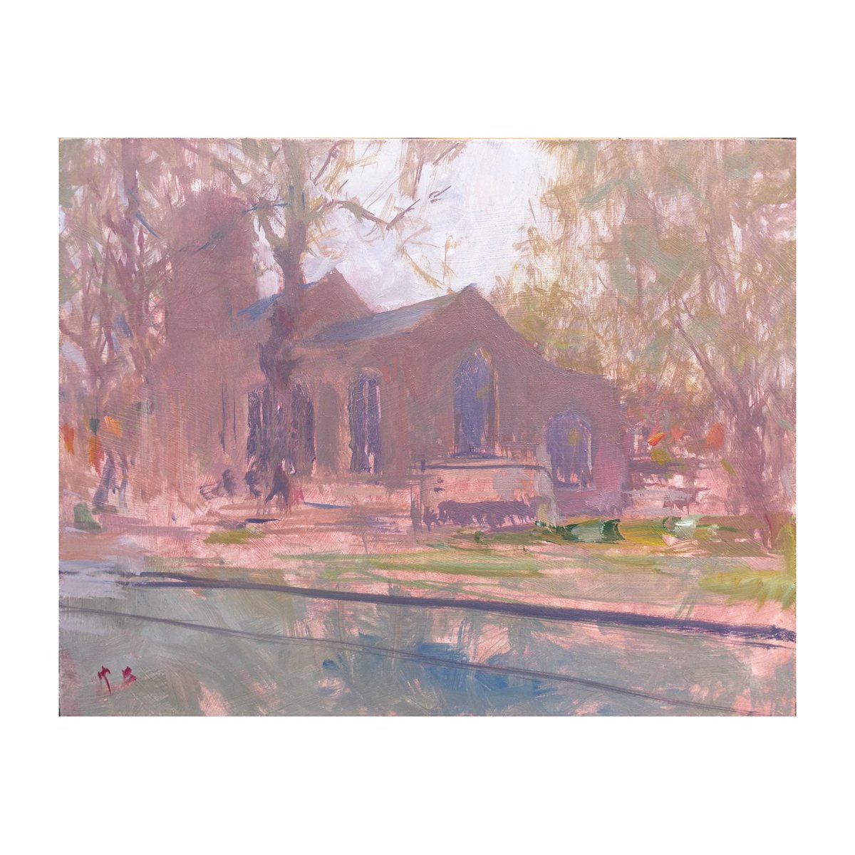 primarypalette's tweet photo. St Michael Coslany, Norwich. Plein air oil sketch. #britpleinair #pleinairuk #winsorandnewton #pleinair #pochade #norwich #stmichaelcoslany https://t.co/9lihvWosFr