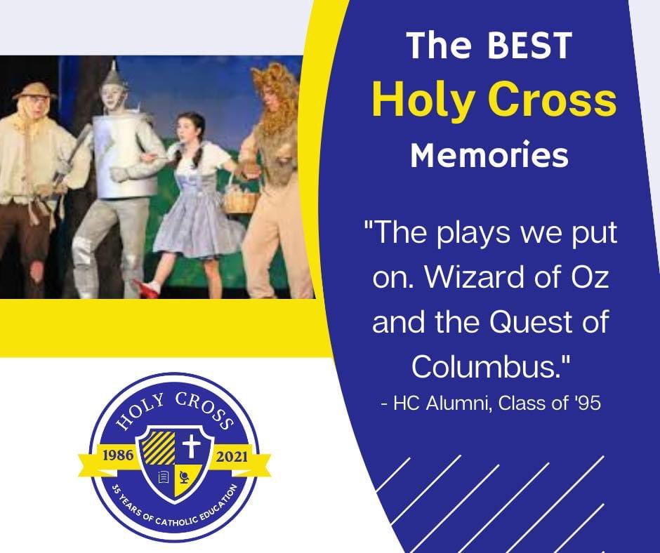HolyCrossOP's tweet photo. In honor of our 35th birthday, we will be sharing some favorite memories from our Alumni, parents and staff. 
#holycrosshornets
#hcstrong https://t.co/dLRy9aRDtt
