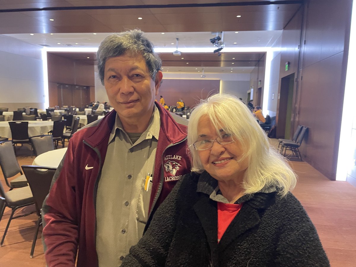 Danilo and Shirley Guintu both work at Bellevue Fred Meyer! Danilo has been in the home department for 11 years and Shirley in apparel for a year.

They encourage everyone to come out to vote! Meydenbauer Center in Bellevue, now - 12 PM ans 4 - 8 PM.