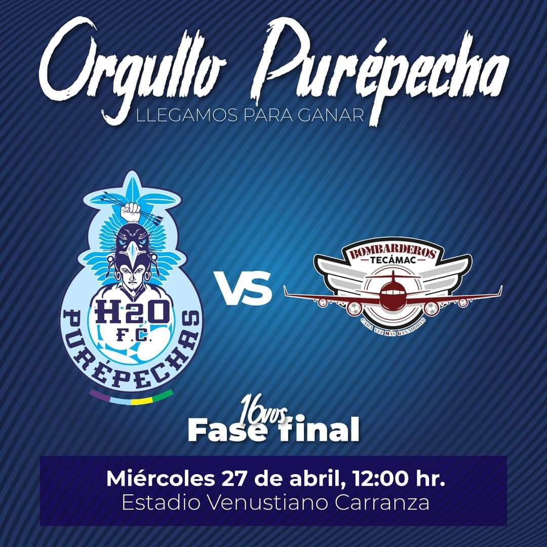 FiebreDep's tweet photo. Arranca la liguilla de #TDP ⚽🏆
#PurépechasH2O inauguró los juegos michoacanos de liguilla contra #BombarderosTecamac, por la tarde #FuriaAzul recibe en casa al #Ayense https://t.co/IioZ7v6890