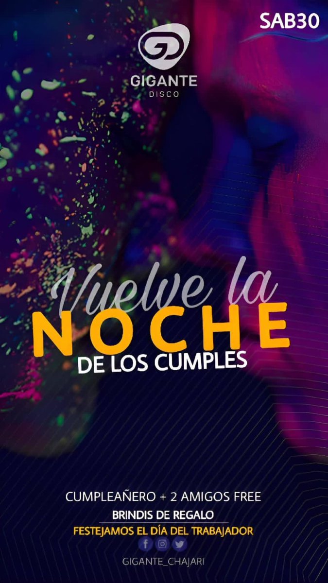 Cumpleañeros de Abril a festejar!!!.
<a href="/GiganteLaMaxima/">👑Gigante👑 (Chajari)</a>
