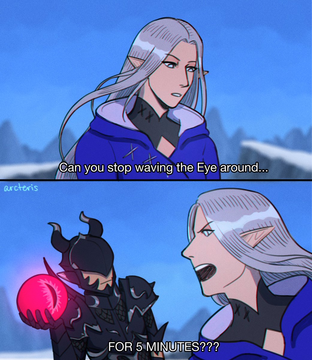 'with the power of the eye at my disposal--' #ffxiv #estinien #ysayle