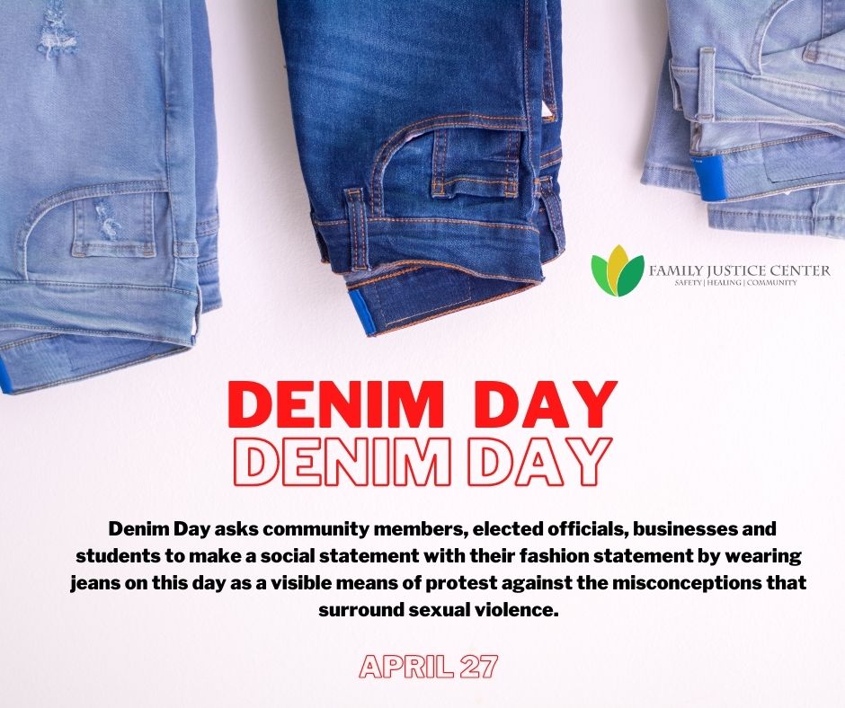 Denim Day is campaigning today - in April - in honor of Sexual Assault Awareness Month. (1/3) #Denimday2022