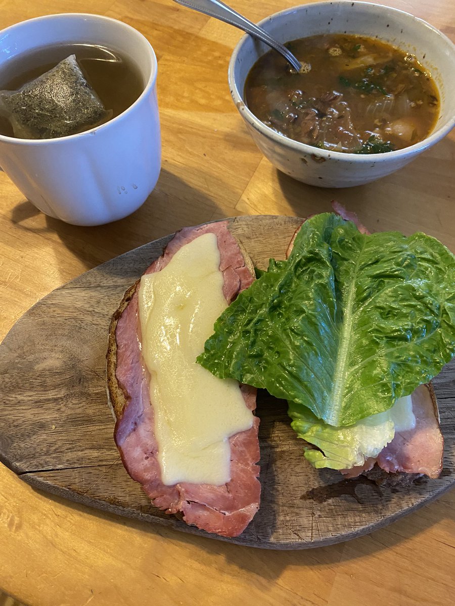auma1234567898's tweet photo. #breakfast at 12:20 pm
Last of beef soup leftover and sandwich. With Mate tea 🧉
#food
#eateveryday
#cookeveryday
#meals
#mealplan
#wearewhatweeat https://t.co/RvaSh2LzoR