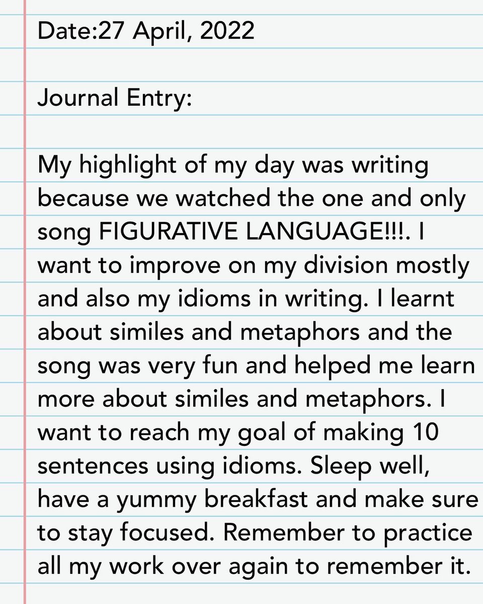 msriaz_'s tweet photo. We love reflecting and ending our day with a little journal entry! 🥰 @Seesaw https://t.co/tEAuA9JZfK