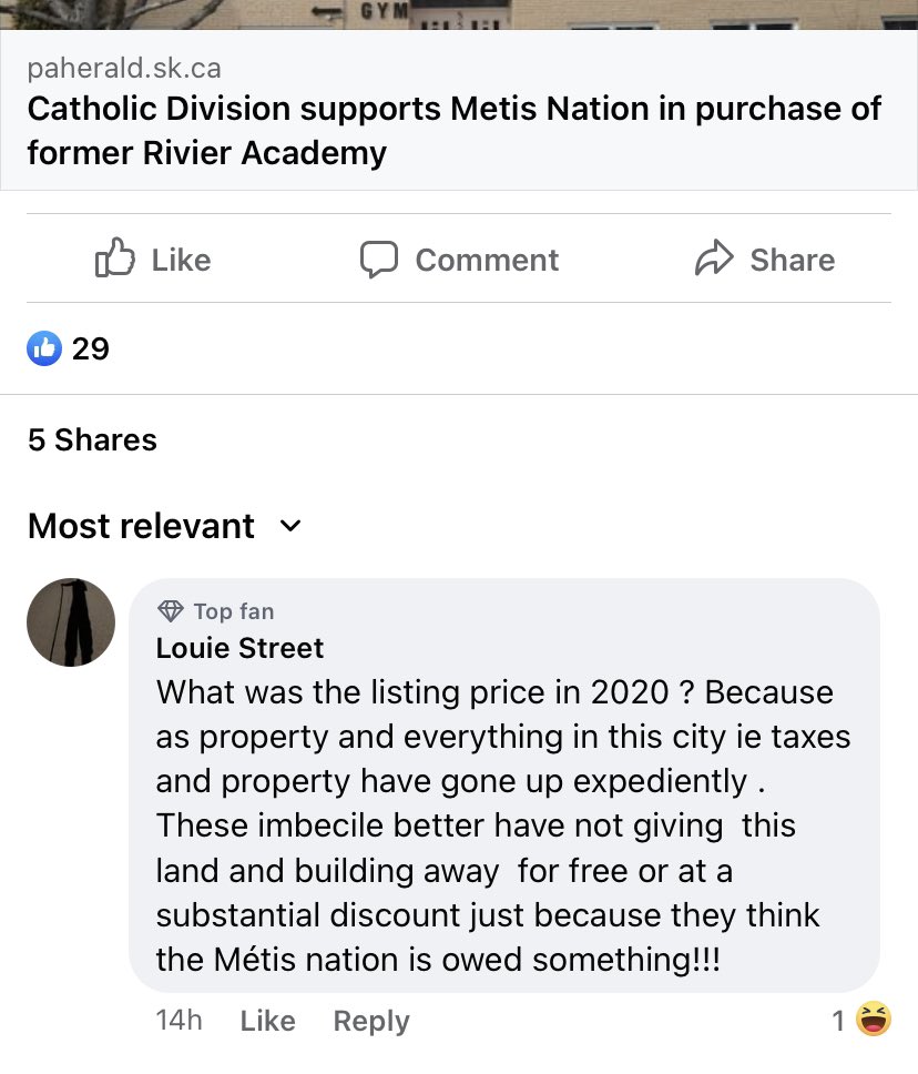 That was an unprovoked prejudice comment. Sometimes I feel really jaded by the comment sections in these news articles that relate to indigenous people. 

I just have to remember to keep doing me in the spaces I share with folks.