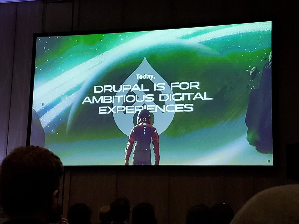 Who illustrated these slides?? 😍 #DrupalCon #DrupalConPortland #driesnote